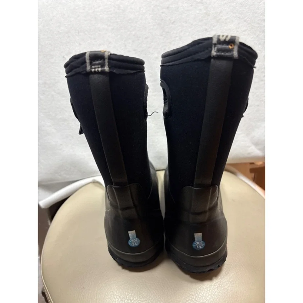 Bogs Classic High HA Waterproof Boots Youths 4 Black Good‎ Insulated Snow Rain